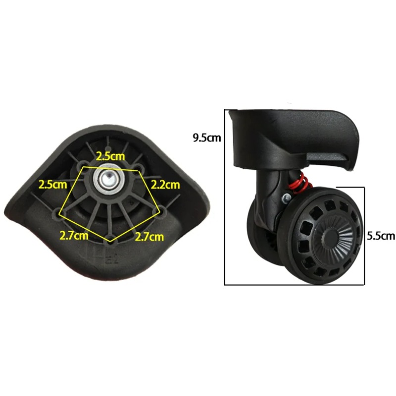 Silent Replacement Luggage Wheels - Ersatzrad für Gepäck, Universalrad für Trolley-Koffer,