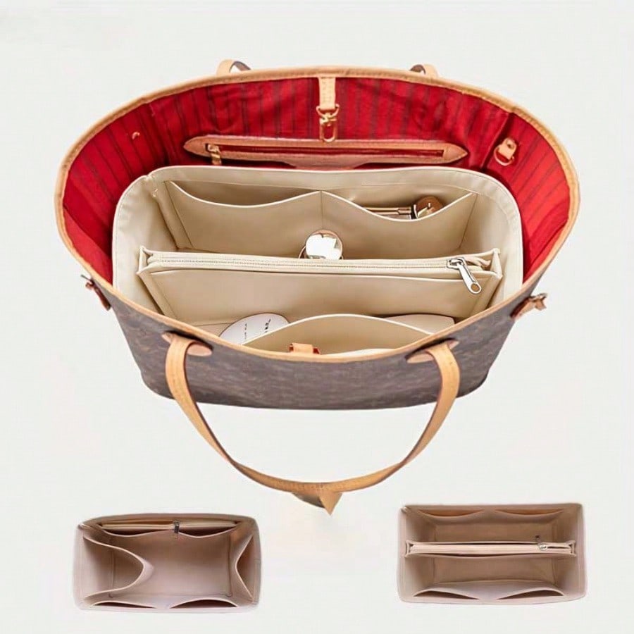 Cosmetic Bags - Filz-Einstecktasche, Organizer, Kosmetiktasche mit mehreren Fächern,