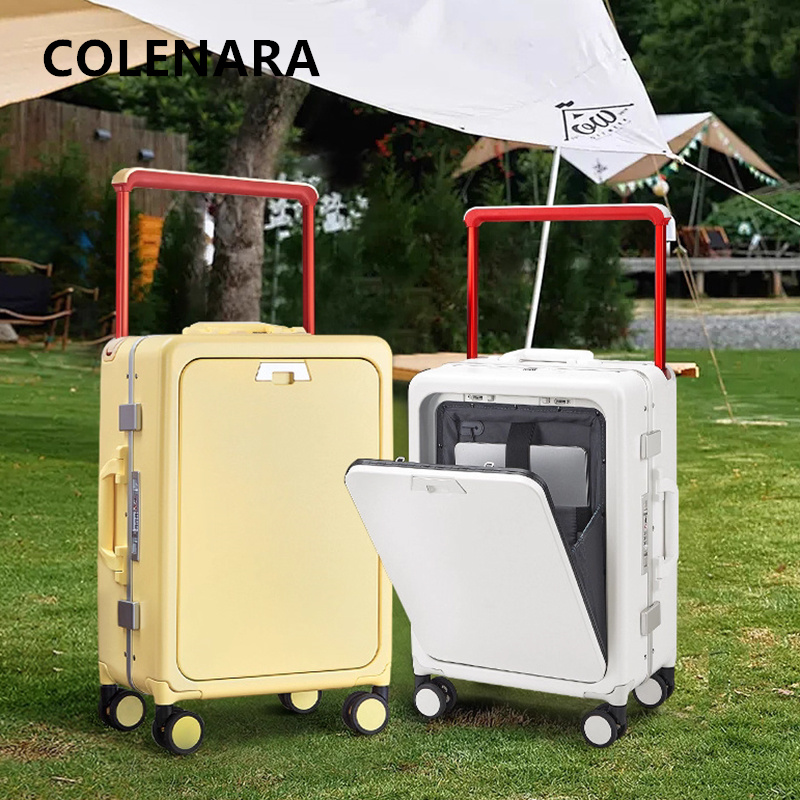 COLENARA Rollkoffer mit Frontö – Front Opening Laptop Luggage 24 Inch Bewertung und Preis