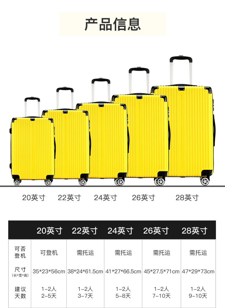 Gepäckkoffer 20-26 Zoll, große – Foldable Rolling Luggage Bag Bewertung und Preis